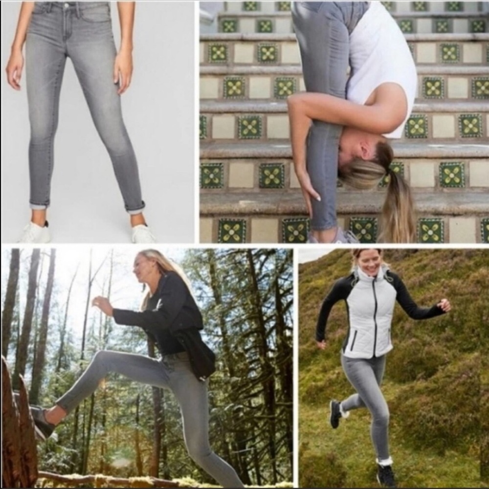 Athleta Sculptek size 10 grey jeans